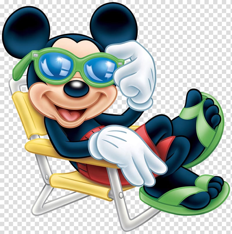 Mickey Mouse Minnie Mouse Goofy Pluto Scrooge McDuck, Mickey Mouse with Sunglasses , Mickey Mouse sitting on chair illustration transparent background PNG clipart