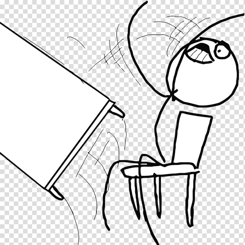person slapping desk illustration, Table Rage comic Desk Internet meme, meme transparent background PNG clipart