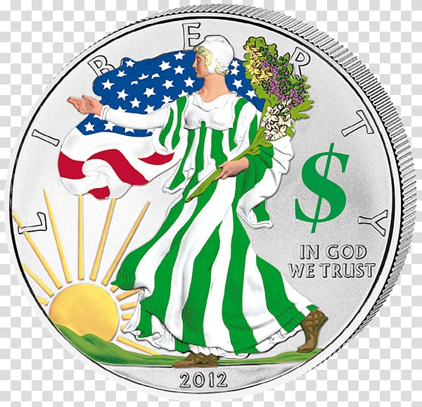 United States American Silver Eagle Silver coin, we graduated transparent background PNG clipart