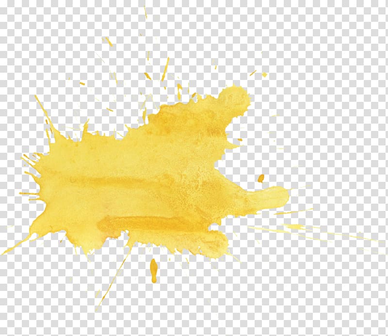 Watercolor painting Yellow Desktop , watercolor background transparent ...