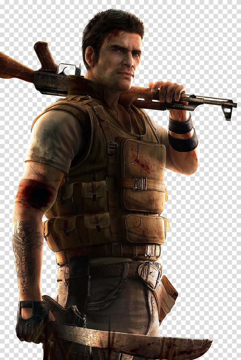 man carrying rifle and machete illustration, Far Cry 2 Far Cry 3 Far Cry 5 Far Cry 4, Far Cry transparent background PNG clipart