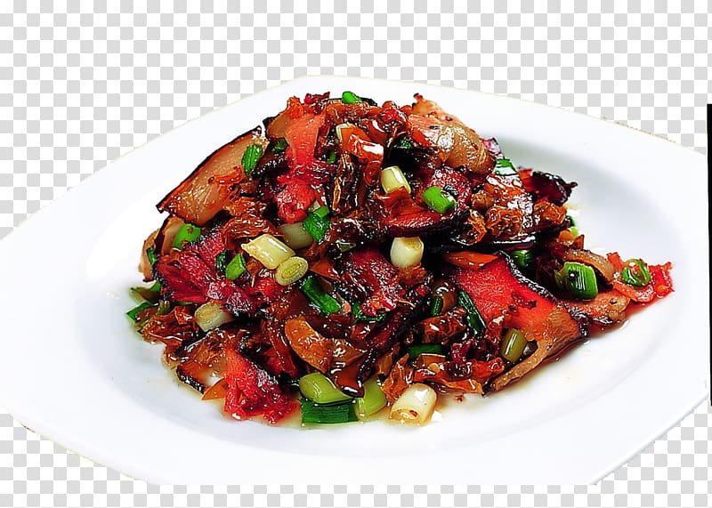 Bijie Xiangzhu Kung Pao chicken Curing Meat, Exquisite fried bacon transparent background PNG clipart