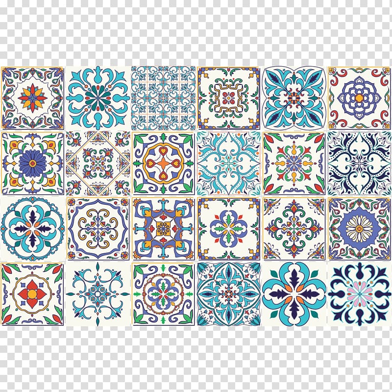 Sticker Tile Adhesive Carrelage Mosaic, azulejo transparent background PNG clipart