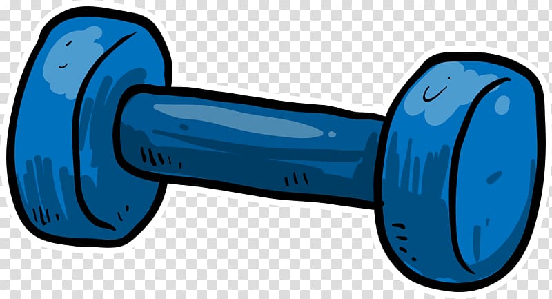 Barbell Dumbbell Physical fitness Physical exercise, Blue hand painted barbell transparent background PNG clipart