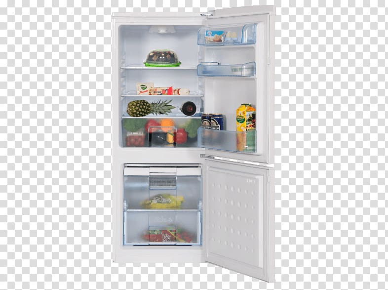 Beko CSA 22020 Refrigerator Beko RCSA365K20W Home appliance, refrigerator transparent background PNG clipart