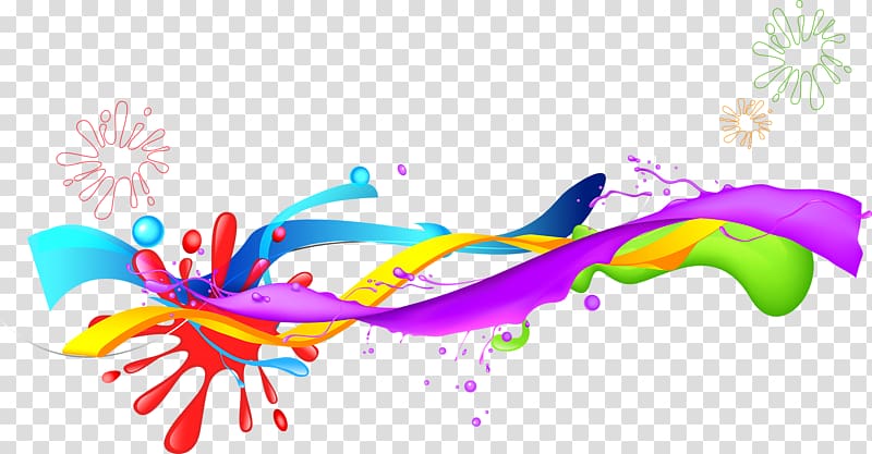 Holi Color Illustration, Hand drawn ribbon transparent background PNG clipart