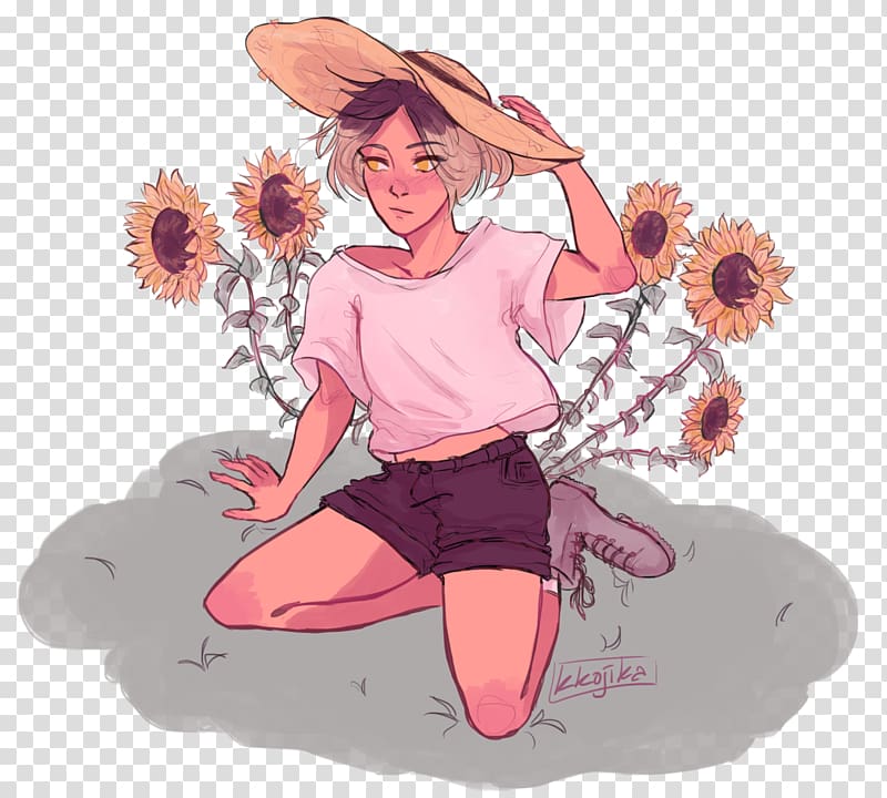 Drawing Art Common sunflower, haikyuu transparent background PNG clipart