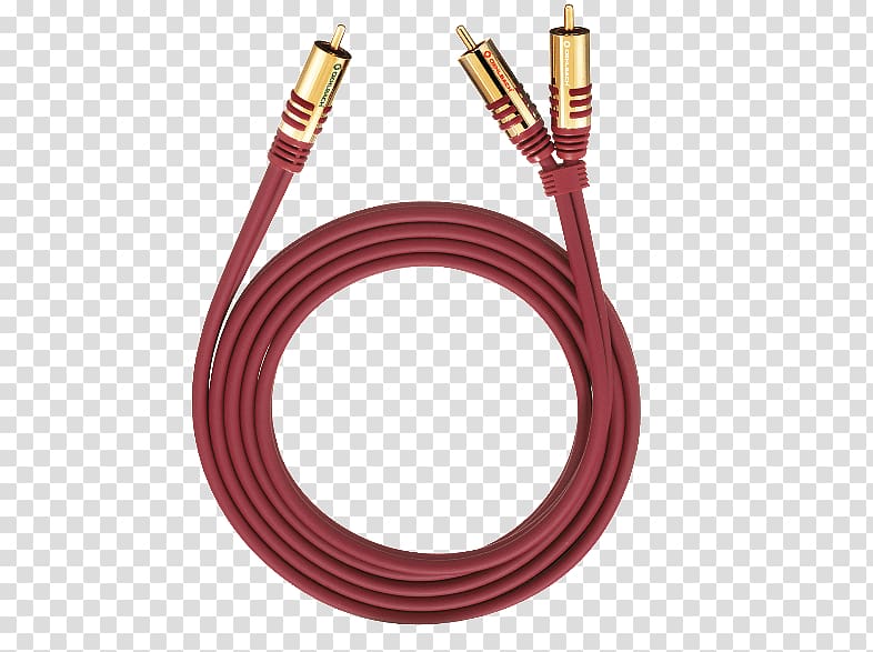 RCA connector Phone connector Oehlbach RCA Audio/phono Cable Electrical cable Electrical connector, others transparent background PNG clipart