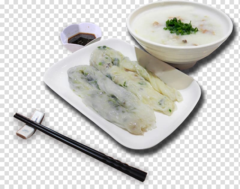 Chinese cuisine Rice noodle roll Congee, Rice rolls Package transparent background PNG clipart