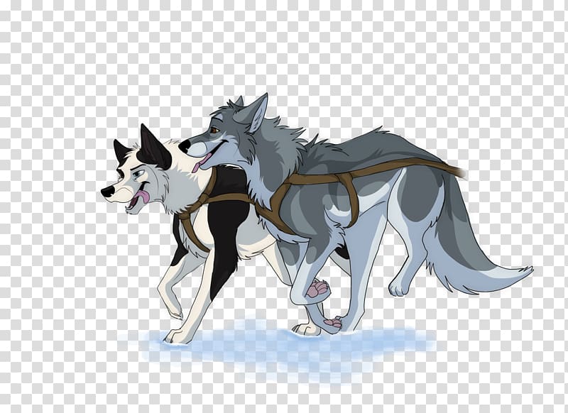 Canidae Dog Cartoon Tail Mammal, sled transparent background PNG clipart