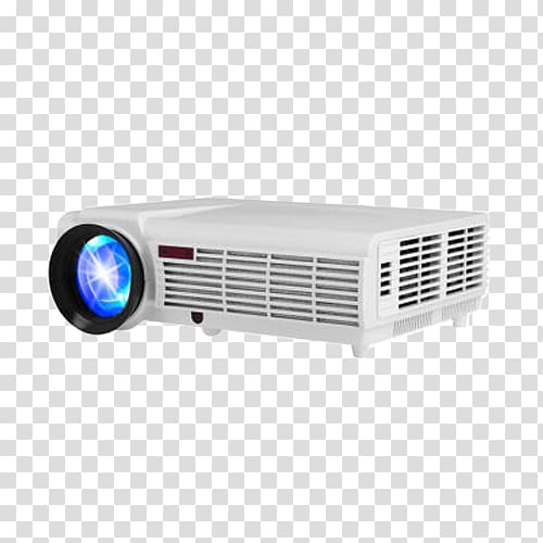 Video projector LCD projector, HD LED Projector transparent background PNG clipart