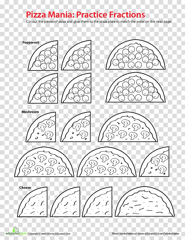 Pizza Fractions Pizza Fractions Fraction Pizzas Mathematics, guided reading goals objectives transparent background PNG clipart
