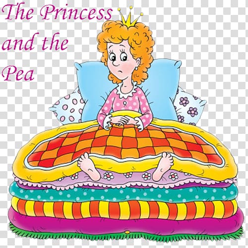 The Princess and the Pea Illustration, Hand painted Princess pea illustration transparent background PNG clipart