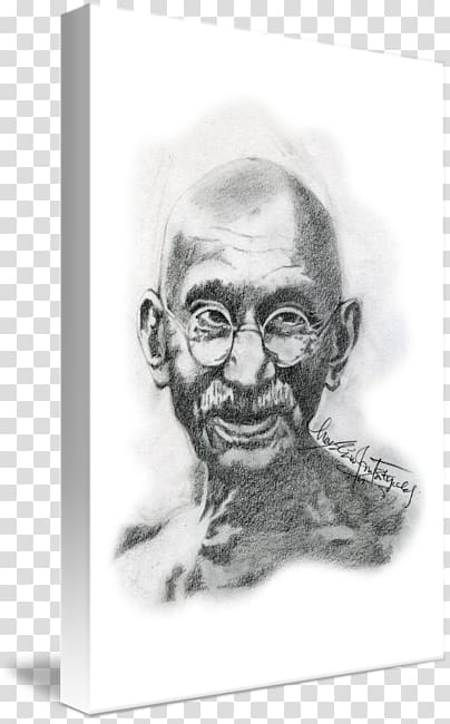 Mahatma Gandhi Portrait Drawing Art Sketch, Mahatma Gandhi transparent background PNG clipart