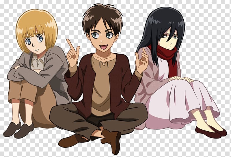 Eren Yeager Armin Arlert Mikasa Ackerman Attack on Titan Levi, others transparent background PNG clipart