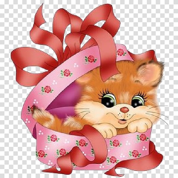 Animation Birthday , cute cat transparent background PNG clipart