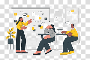 illustration, Organizing projects, process, work, management, organize, team, people, project, task transparent background PNG clipart thumbnail