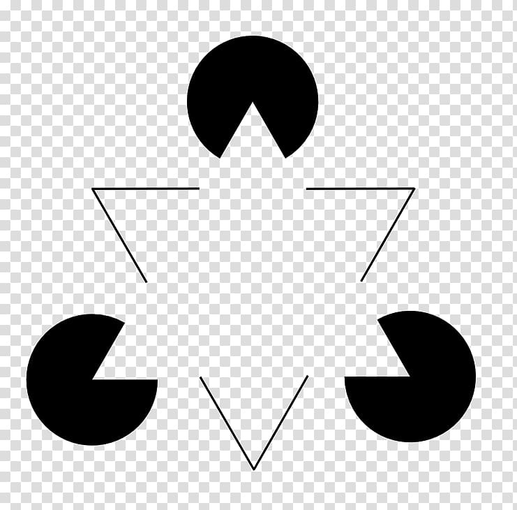 Kanizsa triangle Optical illusion Ehrenstein illusion, design transparent background PNG clipart