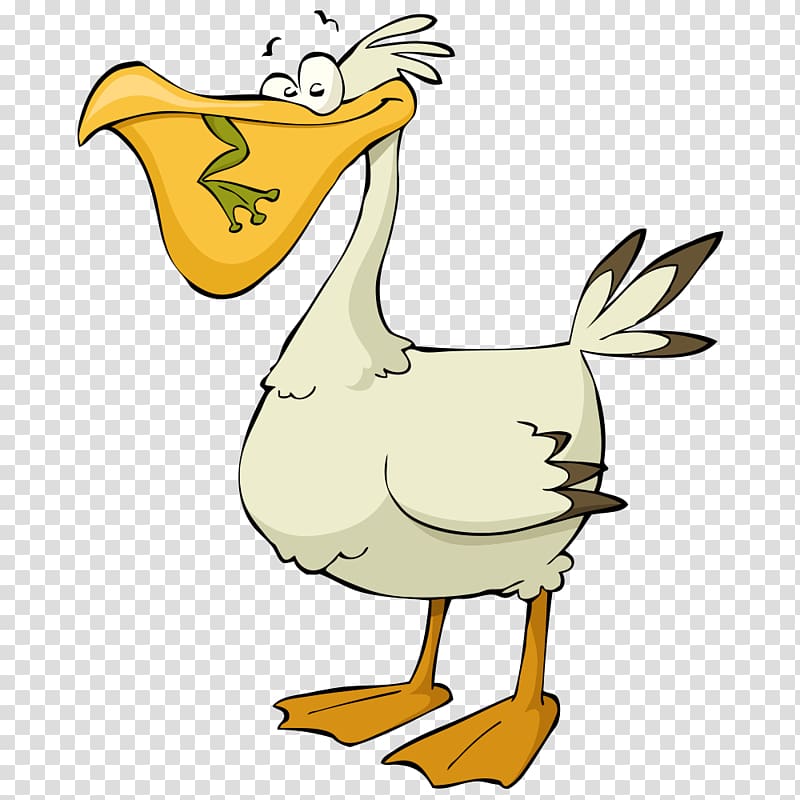 Pelican Cartoon illustration Illustration, ducklings transparent background PNG clipart