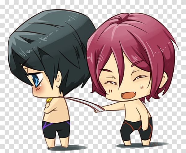 Haruka Nanase Nagisa Hazuki Fan art Anime Chibi, free rin fanart transparent background PNG clipart