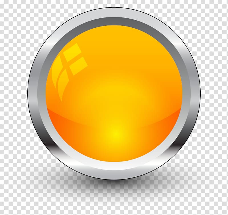 yellow button illustration, Circle Euclidean 3D computer graphics, gloss label material texture yellow translucent three-dimensional circle transparent background PNG clipart