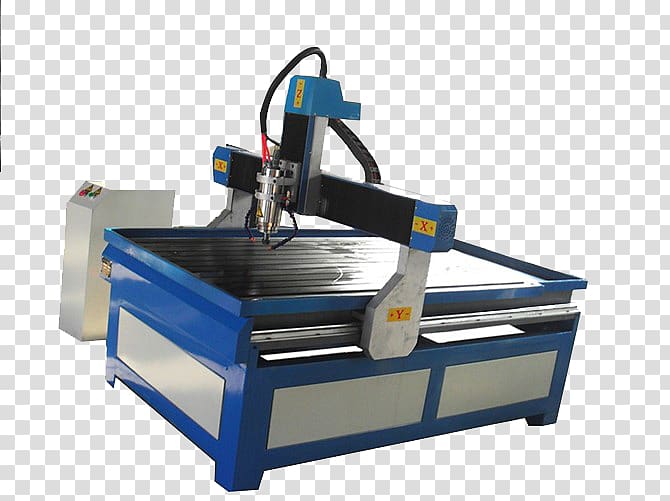 Machine Computer numerical control Sculpture Cutting Engraving, Silver blue large factory supplies engraving machine transparent background PNG clipart