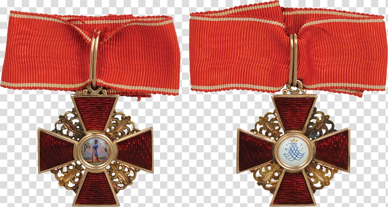 Medal Order of Saint Anna Russia Mannerheim Cross, medal transparent background PNG clipart