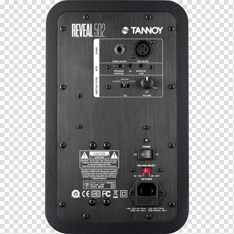 Tannoy Reveal 502 Studio monitor Loudspeaker Music, Tannoy transparent background PNG clipart