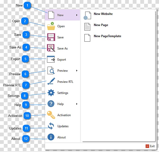 Screenshot Web page Computer program Angle, menu template transparent background PNG clipart