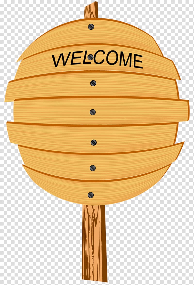Cartoon Wood, Simple oval wooden welcome signs transparent background PNG clipart