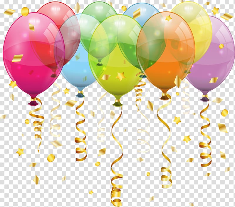 Birthday cake Balloon Party , air balloon transparent background PNG clipart
