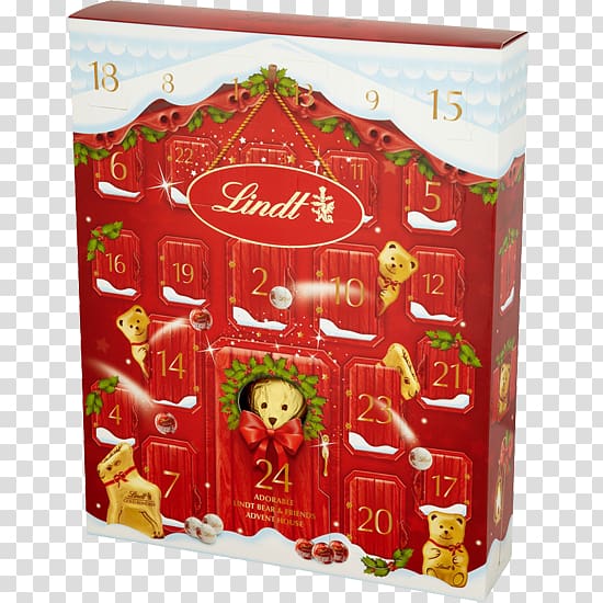 White chocolate Advent Calendars Lindt & Sprüngli Santa Claus, chocolate transparent background PNG clipart