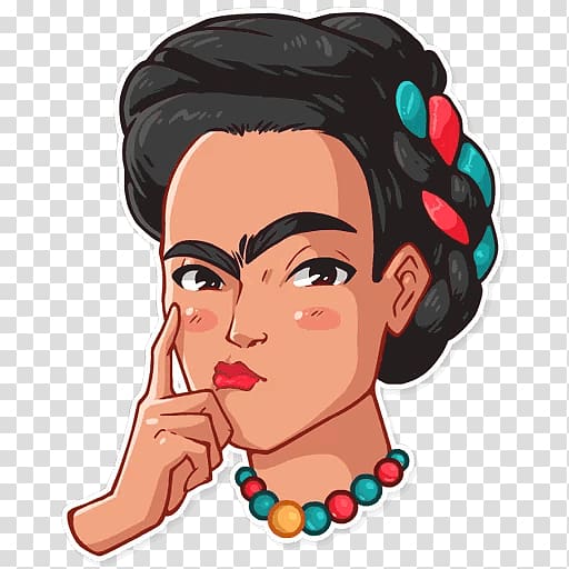 Frida Kahlo Telegram Sticker VKontakte , others transparent background PNG clipart