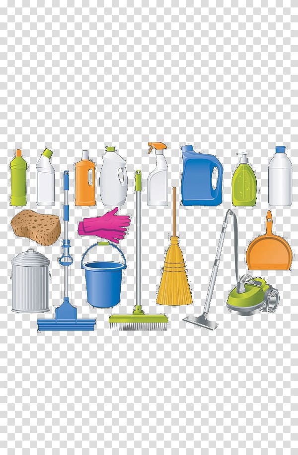Cleanliness Broom, Color simple cleaning tools transparent background PNG clipart