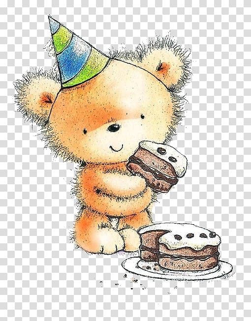 Bear Birthday cake , Bear cake transparent background PNG clipart