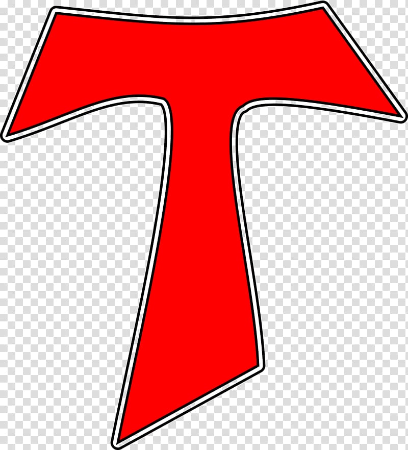 Tau Cross Christian cross, red cross transparent background PNG clipart