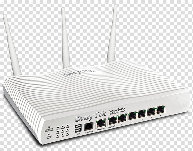 DrayTek VDSL Router DSL modem Digital subscriber line, modem transparent background PNG clipart