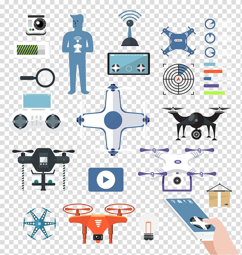 Airplane Unmanned aerial vehicle Flat design Icon, Flat UAV transparent background PNG clipart