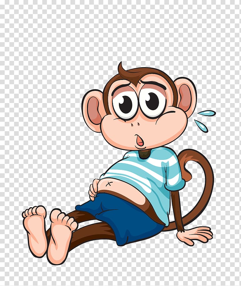 Monkey , Cute cartoon monkey transparent background PNG clipart