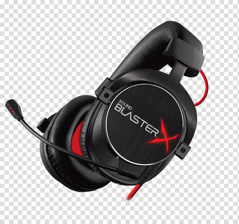 Creative Technology Creative Sound BlasterX H7 Headphones Creative Sound BlasterX H7 Gaming 7.1 Headset für PC, MAC, Android, iOS, PS4, XBOX ONE Audio 7.1 surround sound, headphones transparent background PNG clipart