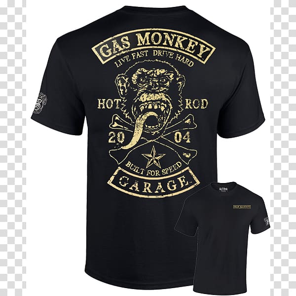 T-shirt Gas Monkey Garage Gas Monkey Bar N' Grill Clothing, Gas monkey transparent background PNG clipart