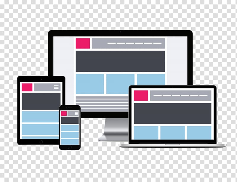 laptop, computer monitor, iPad, and iPhone illustration, Responsive web design Web development Search Engine Optimization, web design transparent background PNG clipart