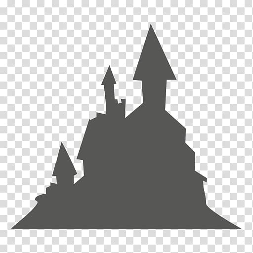 Silhouette Castle, Silhouette transparent background PNG clipart