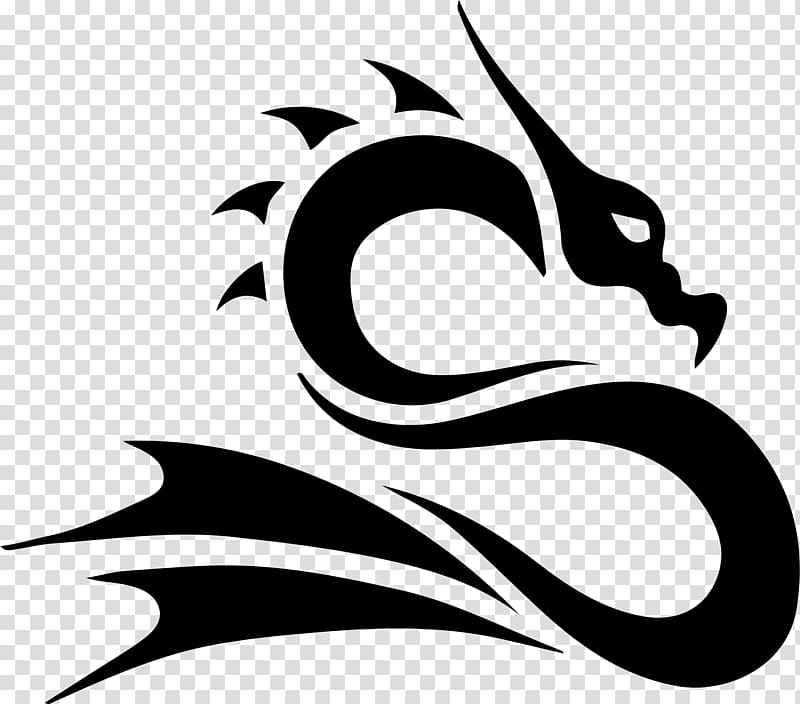 Dragon Silhouette , tribal transparent background PNG clipart