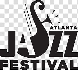 blue background with text overlay, Atlanta Jazz Festival transparent background PNG clipart