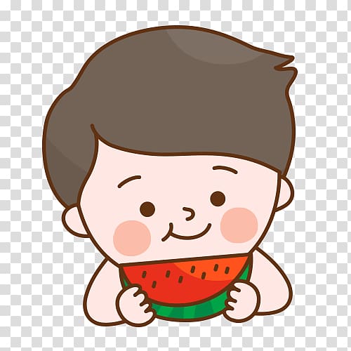 Watermelon Drawing, Child eating watermelon transparent background PNG clipart