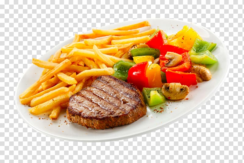 French fries Breakfast Beefsteak Steak frites, Love Breakfast transparent background PNG clipart