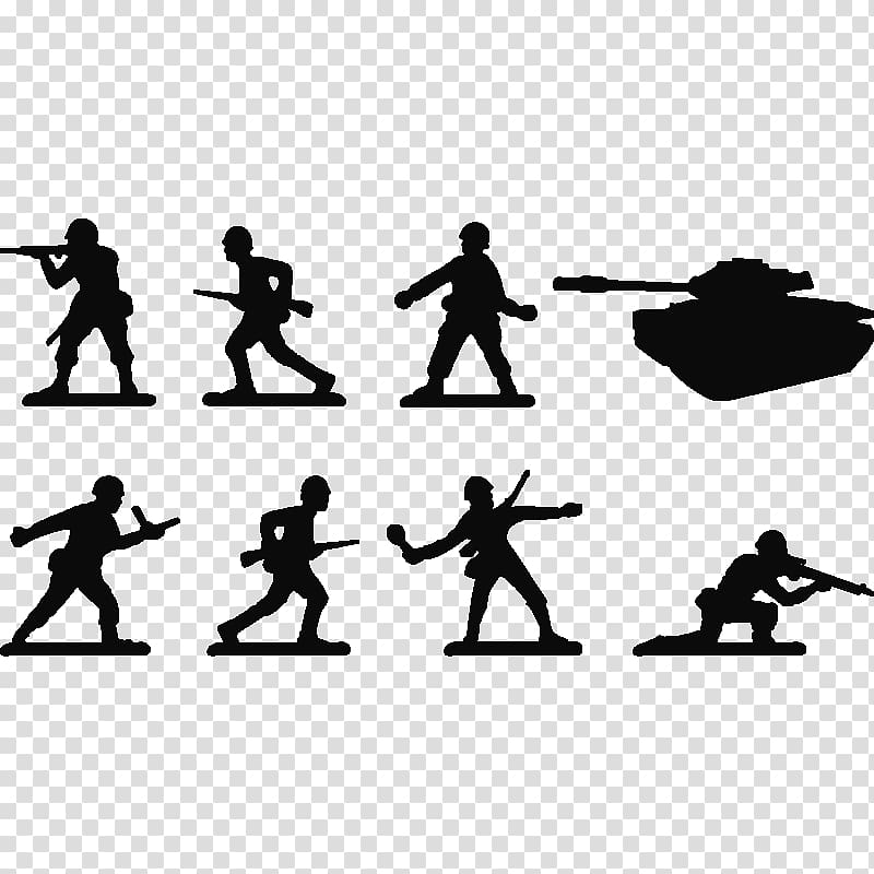 Wall decal Sticker Polyvinyl chloride Silhouette, Toy Soldiers transparent background PNG clipart