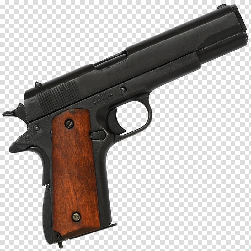 Airsoft Guns Firearm M1911 pistol, .45 ACP transparent background PNG clipart