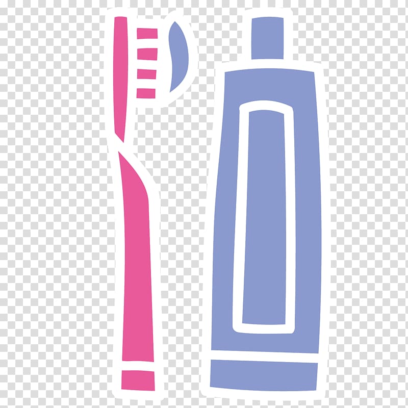 Brand Logo Font, cartoon oral supplies toothpaste toothbrush transparent background PNG clipart
